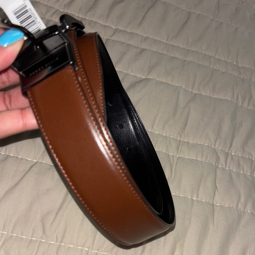 Perry Ellis Brown Leather Belt Bag